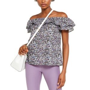 MICHAEL KORS ORCHID HAZE OFF SHOULDER TOP SZ L